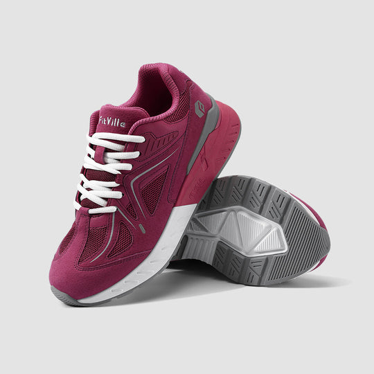 FitVille Women’s Rebound Core Walking Shoes V1 | Comfortable Supportive Sneakers | Everyday Walking & Casual Footwear