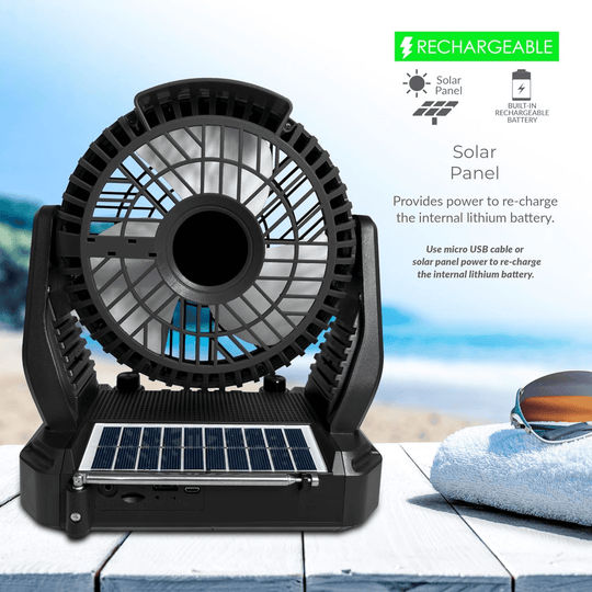 Solar Powered Bluetooth Speaker | Portable Fan & LED Flashlight | All-in-One Outdoor Entertainment & Lighting