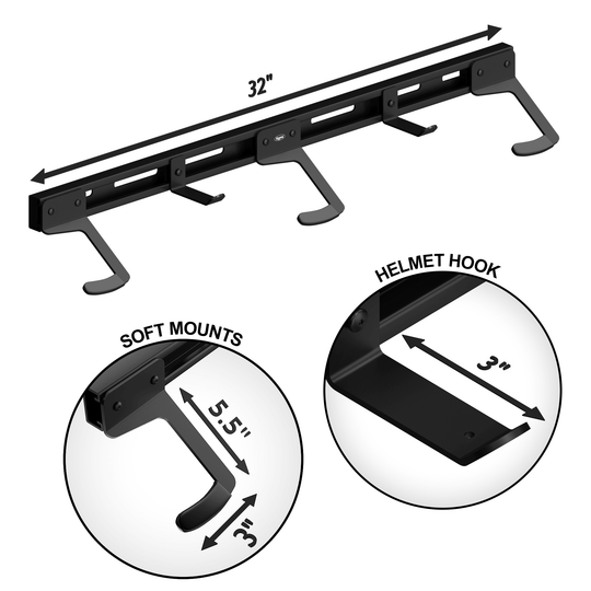 Koova 6-Bike Wall Mounted Rack | Heavy-Duty Steel Bicycle Storage | Space-Saving Made in USA Bike Holder