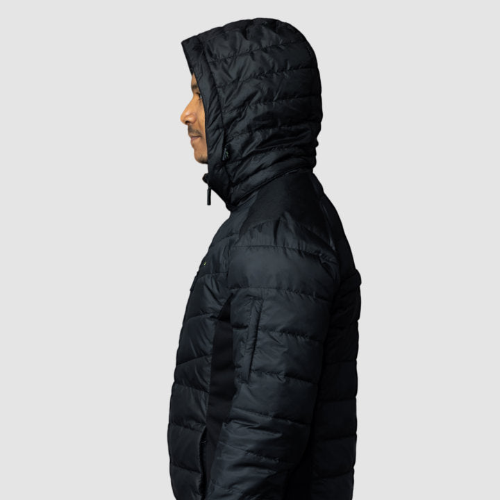 Down Jacket Men’s Eco Recycled | Lightweight Water-Repellent Coat | Sustainable Outdoor Winter Outerwear