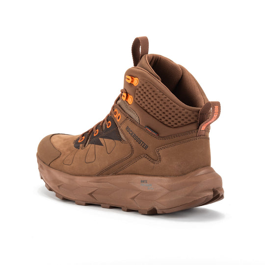 ROCKROOSTER Farmington Brown 6-Inch Waterproof Hiking Boots | VIBRAM® Sole Durable Outdoor Footwear | Comfortable Trail & Adventure Boots