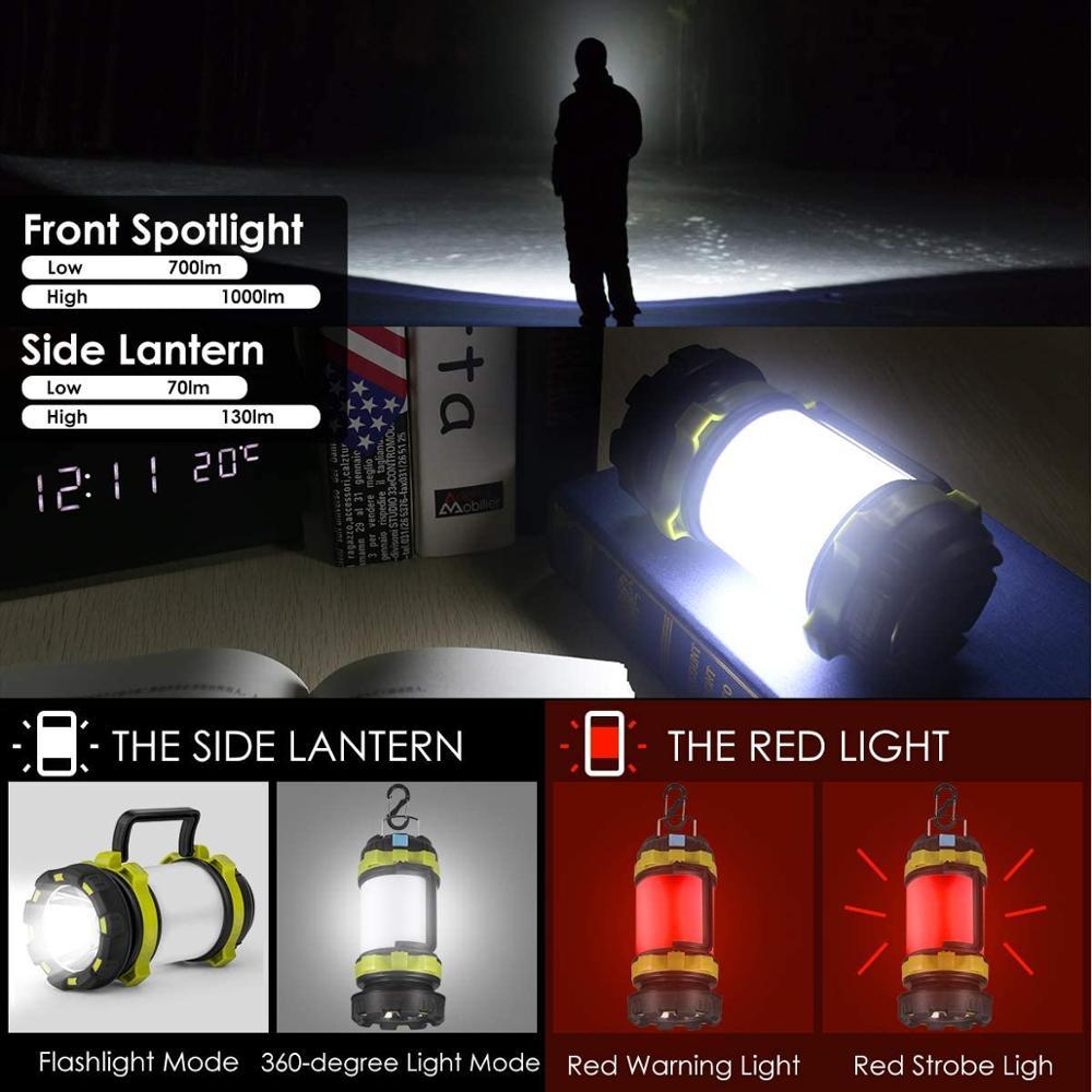 Rechargeable Camping Lantern & Searchlight – Portable LED with Power Bank