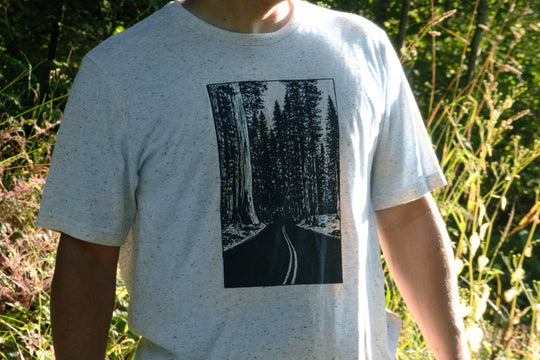 Redwoods T-Shirt – California Forest Graphic Tee for Nature Lovers & Hikers | Hand-Printed Unisex Fit