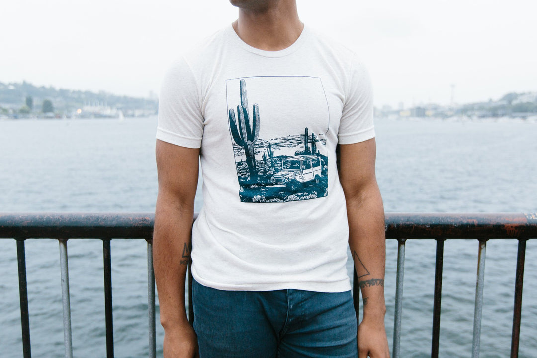 ert Cruiser T-Shirt | Off-Road Cruiser Graphic Tee | Hand-Printed Unisex Outdoor Hiking Shirt