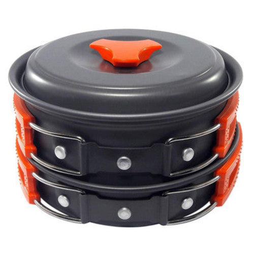 Camping Cookware Pot Set – Lightweight Outdoor Hiking & Camping Kitchen Kit