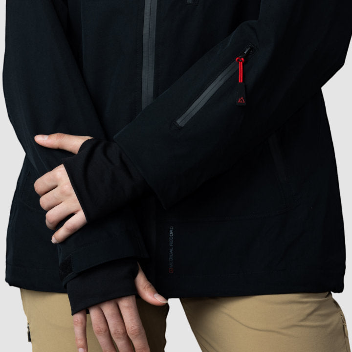 Adventure 2.0 Women’s Black Jacket | Eco-Friendly All-Weather Outerwear | Sustainable Outdoor Adventure Coat