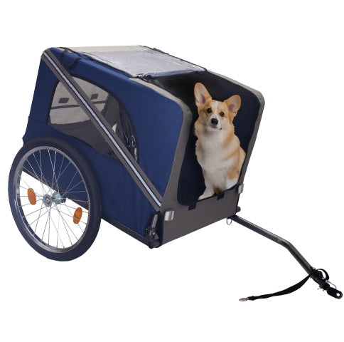 Dog Bike Trailer | Mesh Windows & Safety Flag | Comfortable Pet Carrier for Cycling Adventures