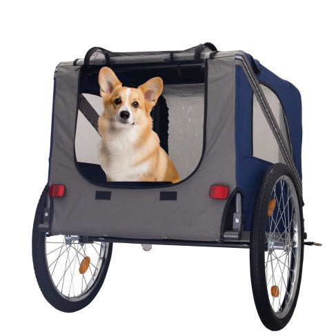 Dog Bike Trailer | Mesh Windows & Safety Flag | Comfortable Pet Carrier for Cycling Adventures