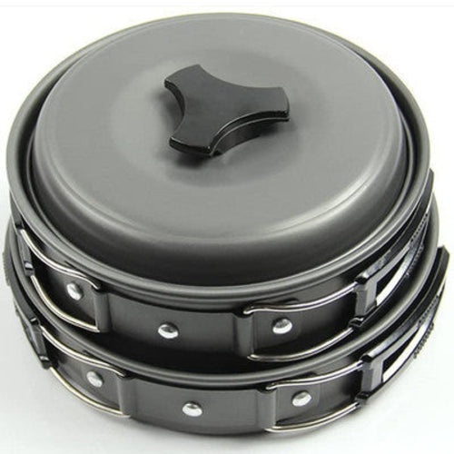 Camping Cookware Pot Set – Lightweight Outdoor Hiking & Camping Kitchen Kit