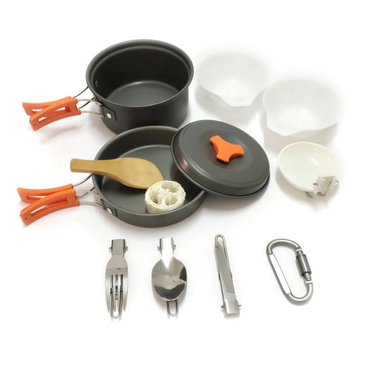 Camping Cookware Pot Set – Lightweight Outdoor Hiking & Camping Kitchen Kit
