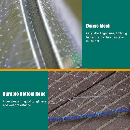 Easy Throw Hand Cast Fishing Net – Strong Nylon Mesh for Bait Catching