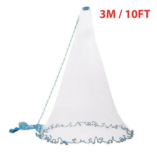 Easy Throw Hand Cast Fishing Net – Strong Nylon Mesh for Bait Catching