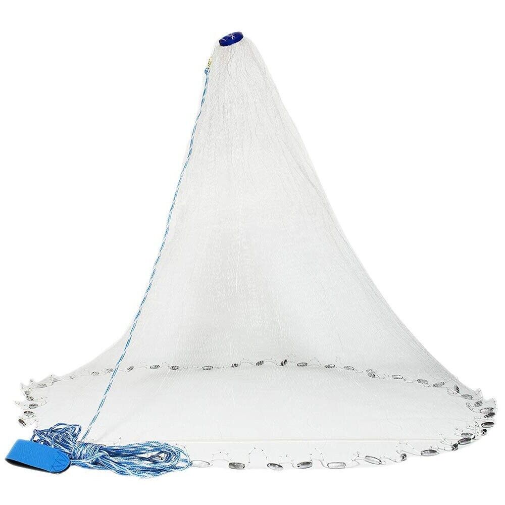 Easy Throw Hand Cast Fishing Net | Durable Nylon Mesh | Easy Bait Catching Net for Fishing