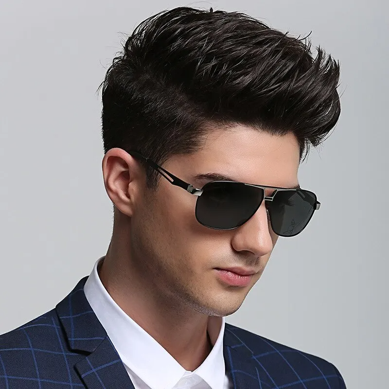 Men’s Polarized Pilot Sunglasses | UV400 Outdoor Driving Shades | Stylish Protective Eyewear