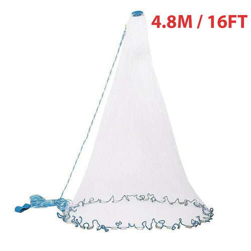 Easy Throw Hand Cast Fishing Net – Strong Nylon Mesh for Bait Catching