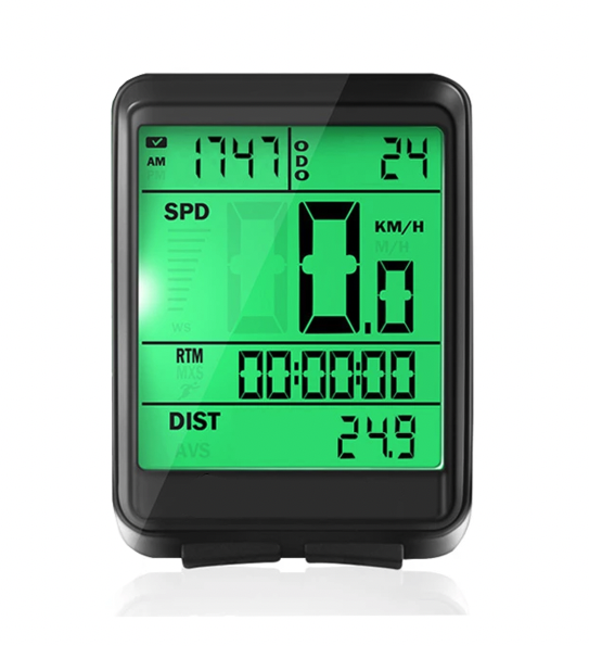 Bike Speedometer Wireless Waterproof | LCD Display Cycling Odometer | Durable Bike Computer for Tracking Speed & Distance