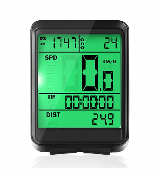 Bike Speedometer Wireless Waterproof | LCD Display Cycling Odometer | Durable Bike Computer for Tracking Speed & Distance