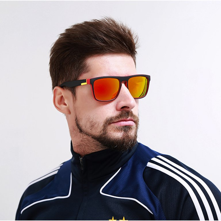 Square Polarized Sunglasses for Men & Women | UV Protection Sport Shades | Stylish Driving Eyewear