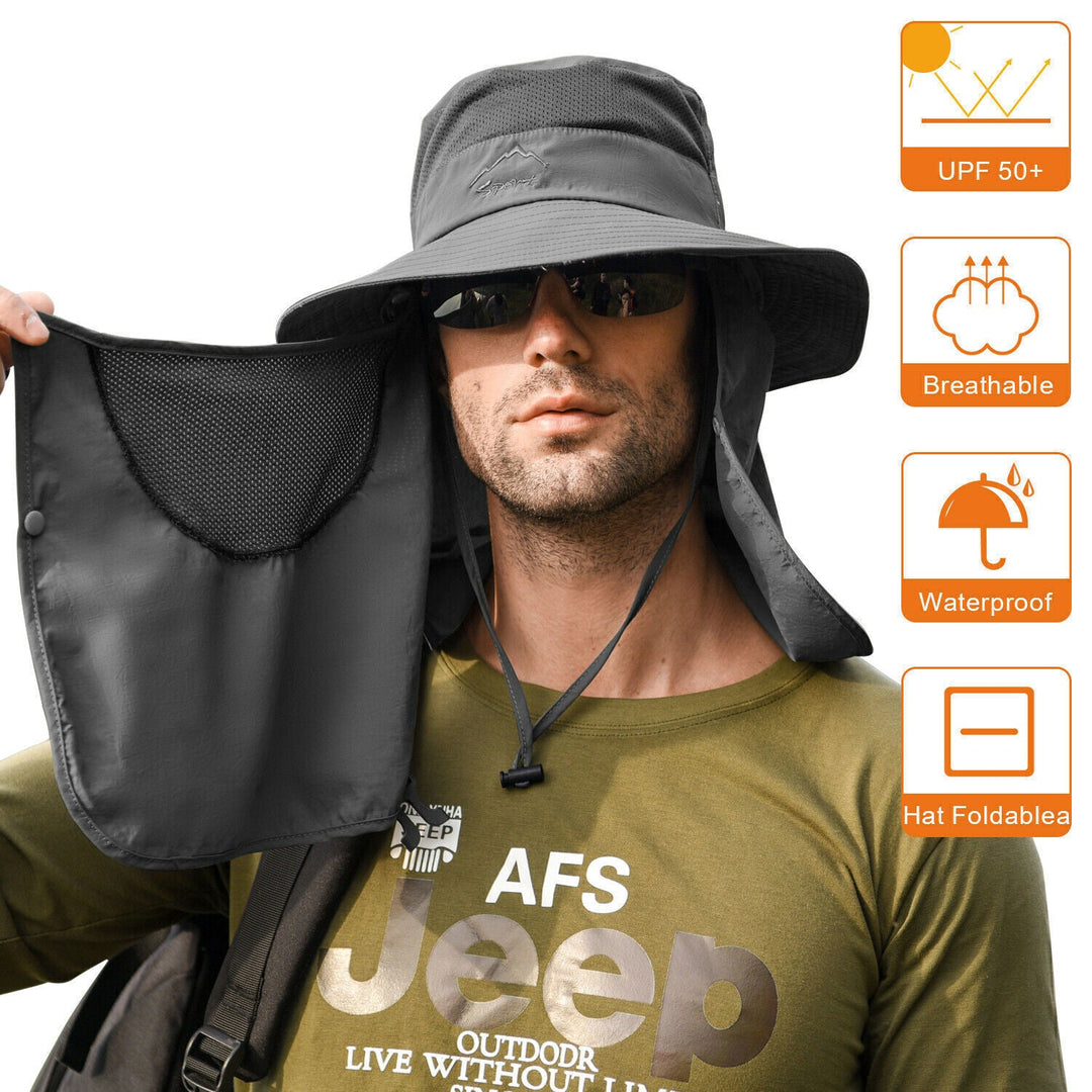 Wide Brim Sun Hat | UV Protection Bucket Cap | Hiking Camping Fishing
