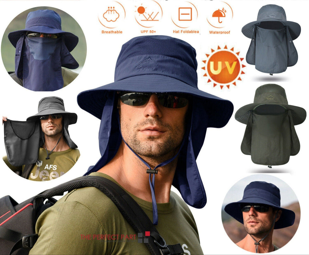 Wide Brim Sun Hat | UV Protection Bucket Cap | Hiking Camping Fishing