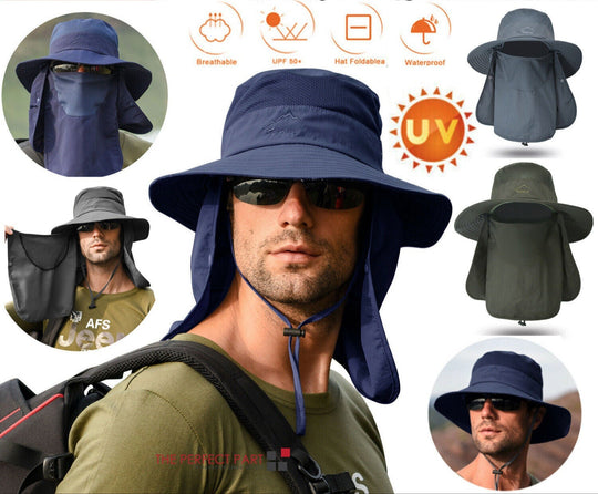 Wide Brim Sun Hat | UV Protection Bucket Cap | Hiking Camping Fishing