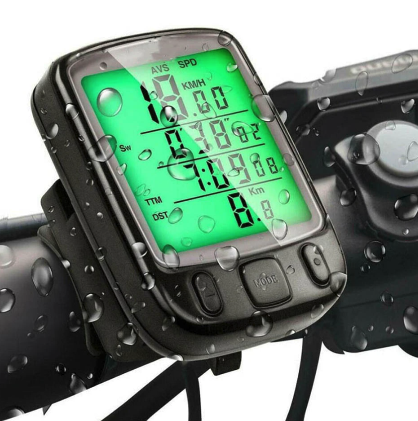 Bike Speedometer Wireless Waterproof | LCD Display Cycling Odometer | Durable Bike Computer for Tracking Speed & Distance