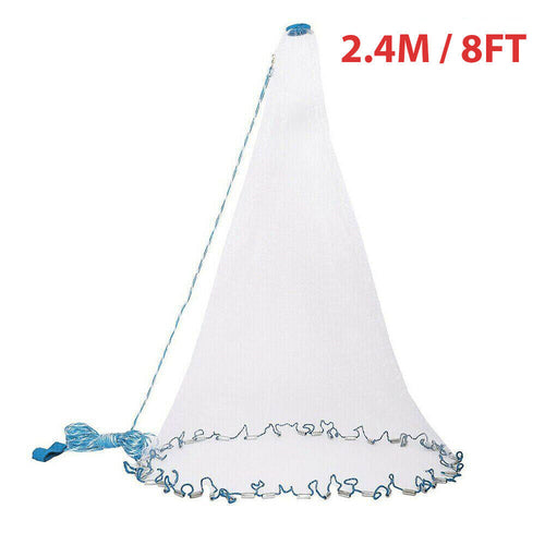 Easy Throw Hand Cast Fishing Net – Strong Nylon Mesh for Bait Catching
