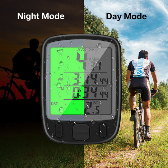 Bike Speedometer Wireless Waterproof | LCD Display Cycling Odometer | Durable Bike Computer for Tracking Speed & Distance
