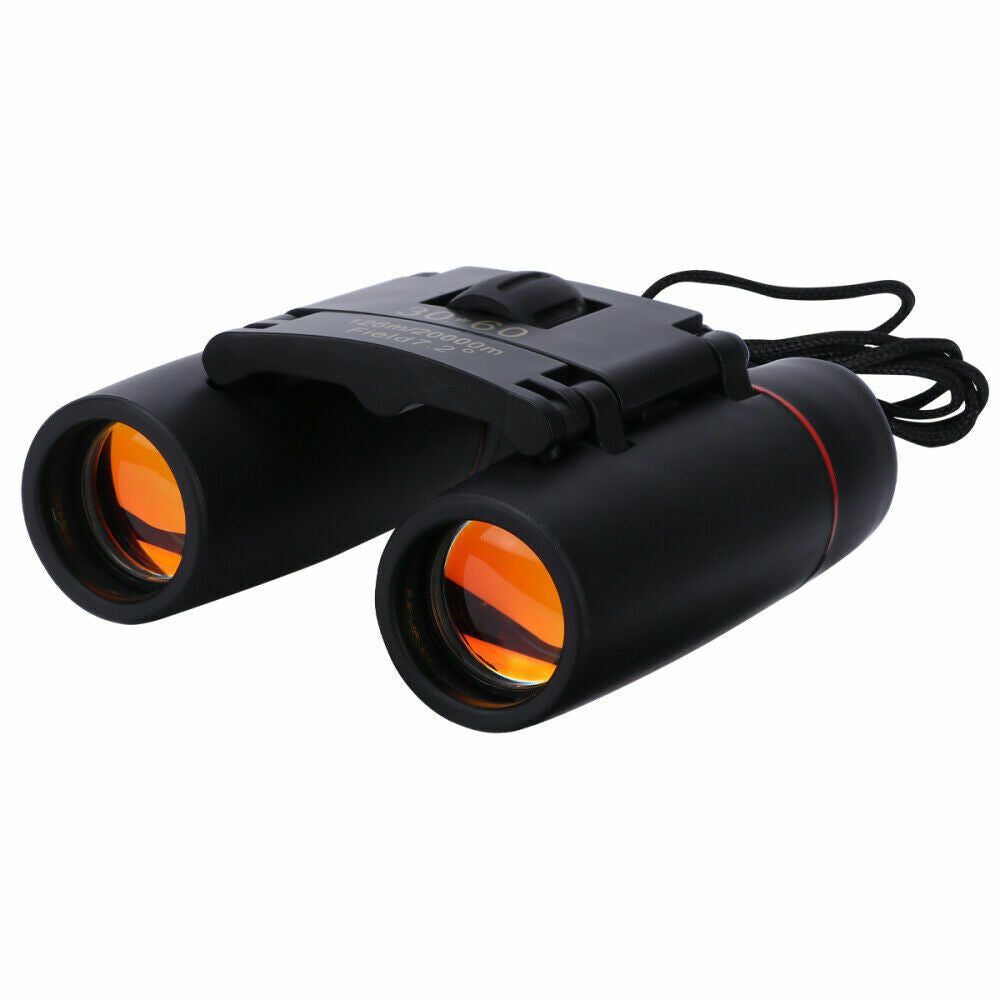 Day & Low Light 30x60 Zoom Compact Binoculars | High-Power Folding Optics | Clear Viewing for Outdoor Adventures