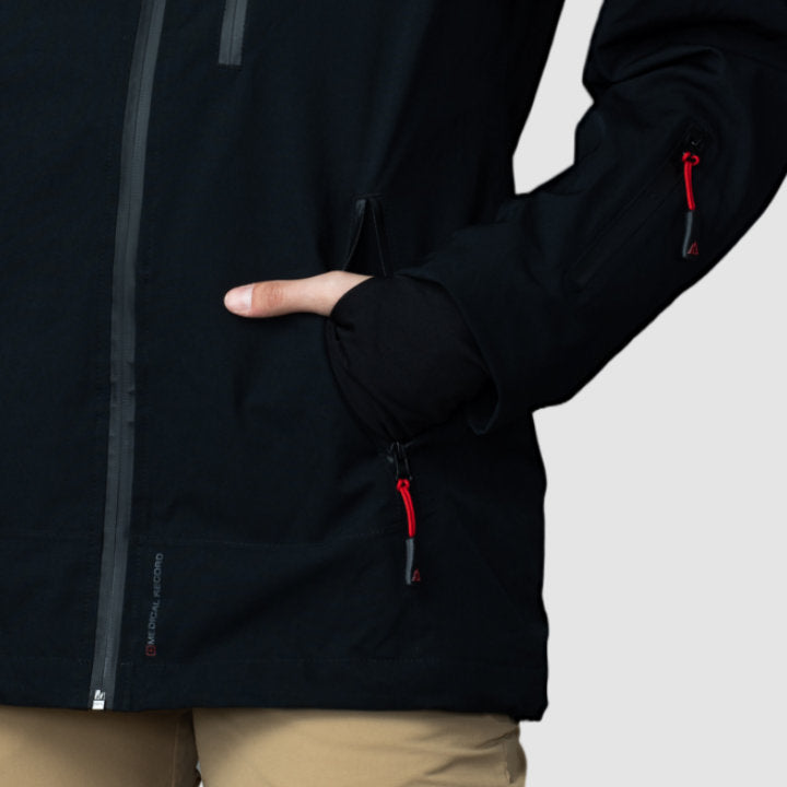 Adventure 2.0 Women’s Black Jacket | Eco-Friendly All-Weather Outerwear | Sustainable Outdoor Adventure Coat