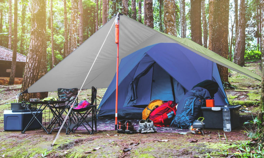 Rainproof Camping Tarp Shelter | Waterproof Outdoor Canopy | Lightweight Portable Rain & Sun Protection for Camping