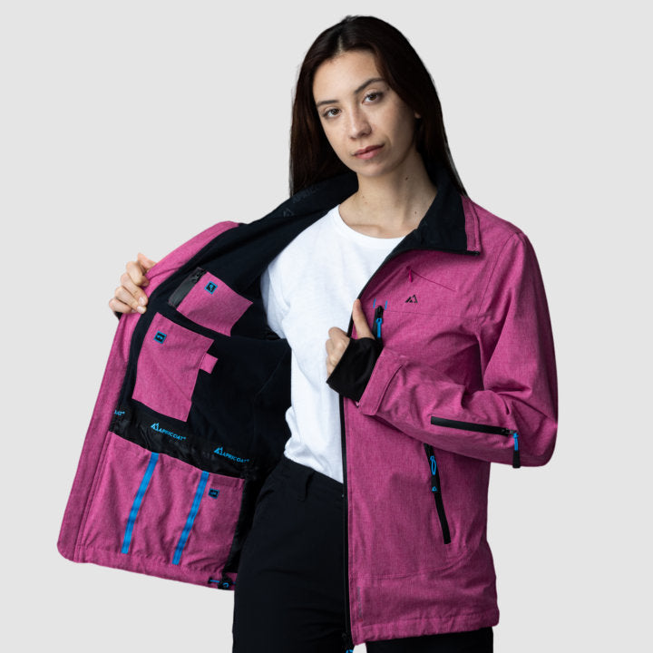 Adventure 2.0 Women’s Pink Jacket | Eco-Friendly All-Weather Outerwear | Sustainable Outdoor Adventure Coat