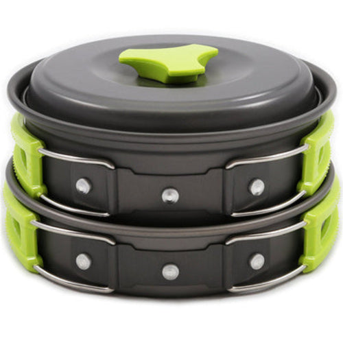 Camping Cookware Pot Set – Lightweight Outdoor Hiking & Camping Kitchen Kit