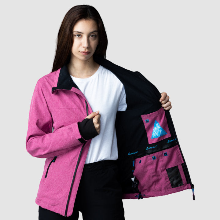 Adventure 2.0 Women’s Pink Jacket | Eco-Friendly All-Weather Outerwear | Sustainable Outdoor Adventure Coat