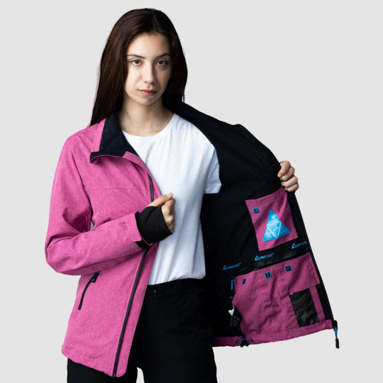 Adventure 2.0 Women’s Pink Jacket | Eco-Friendly All-Weather Outerwear | Sustainable Outdoor Adventure Coat
