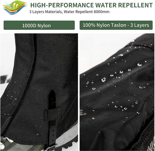 Unigear Waterproof Hiking Gaiters | Breathable Durable Leg Protection | Outdoor Trail & Mountain Gear