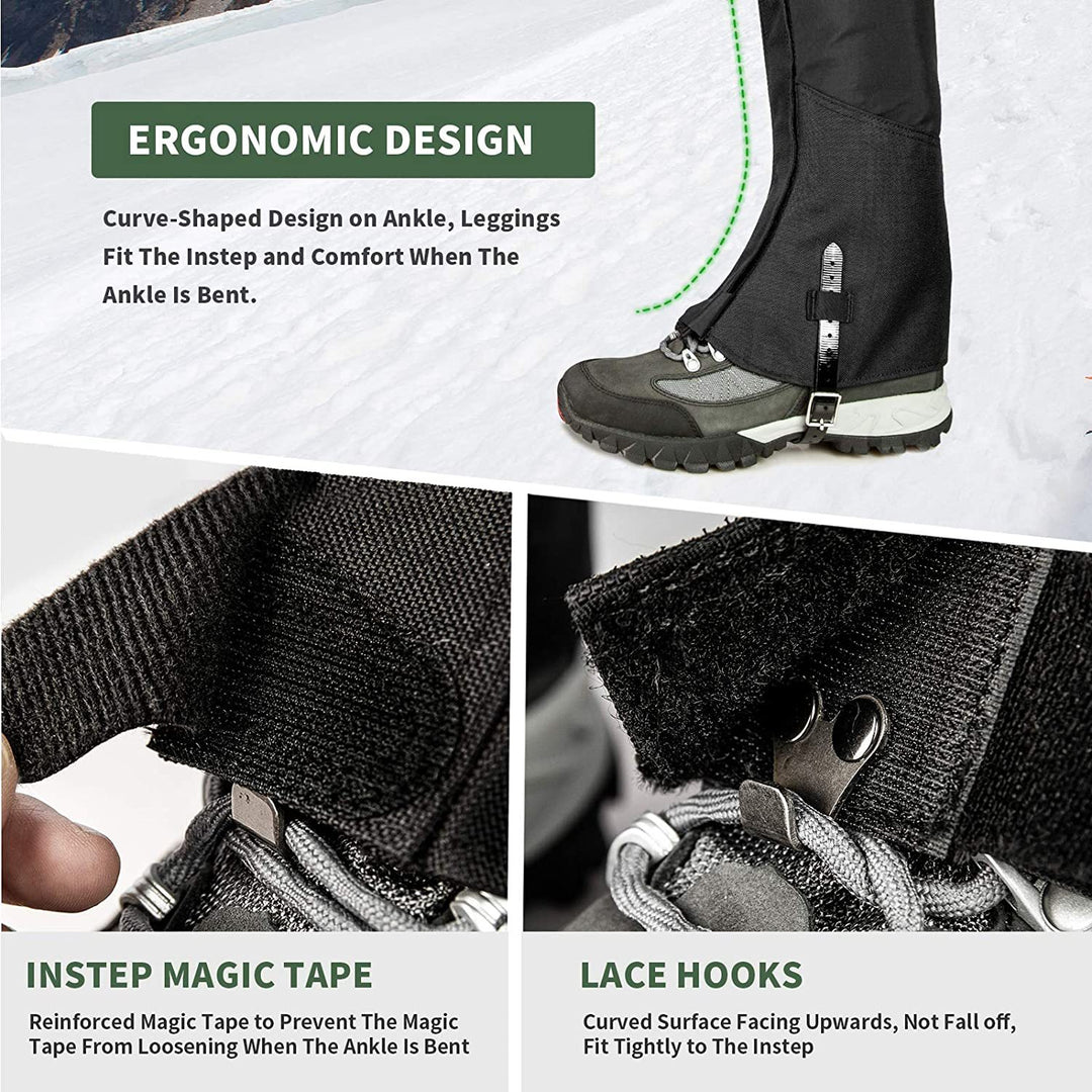 Unigear Waterproof Hiking Gaiters | Breathable Durable Leg Protection | Outdoor Trail & Mountain Gear