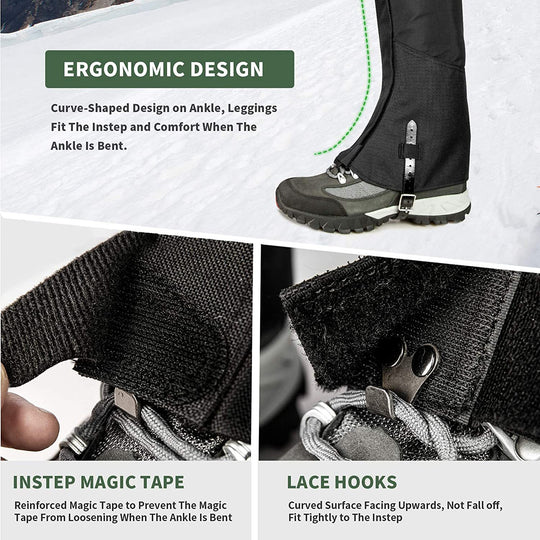 Unigear Waterproof Hiking Gaiters | Breathable Durable Leg Protection | Outdoor Trail & Mountain Gear