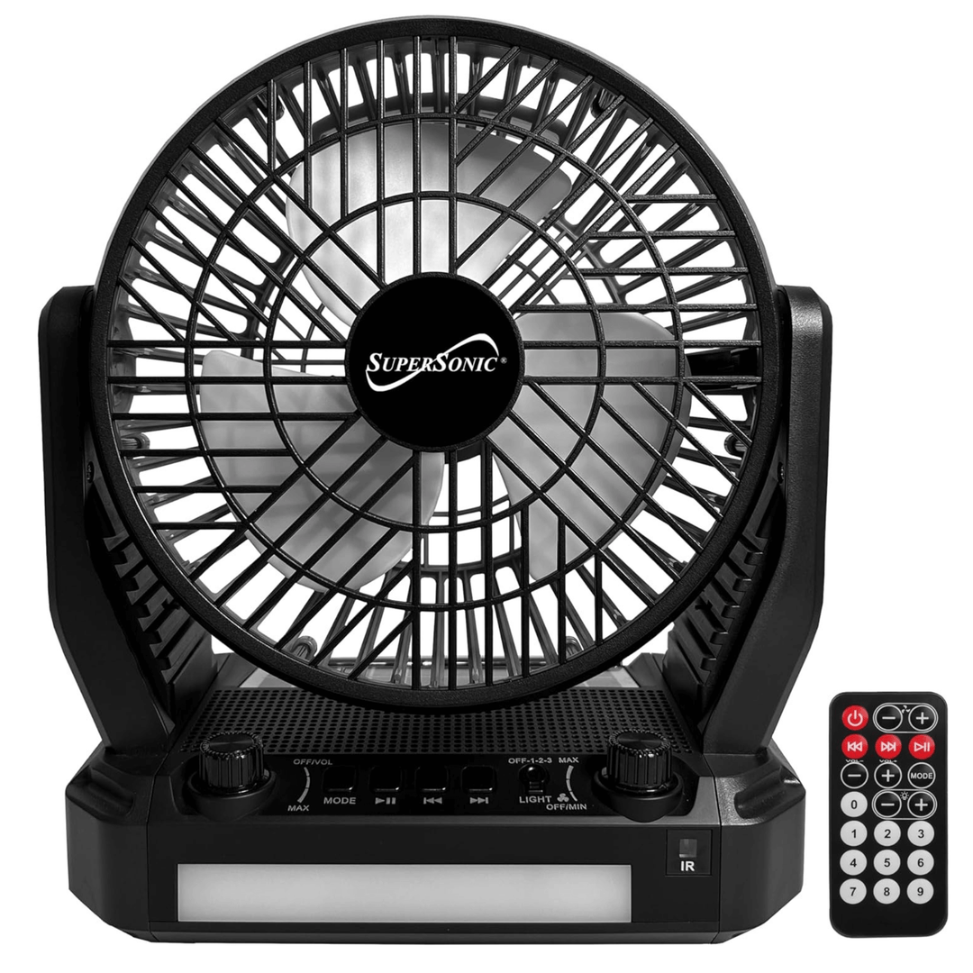 Solar Powered Bluetooth Speaker | Portable Fan & LED Flashlight | All-in-One Outdoor Entertainment & Lighting