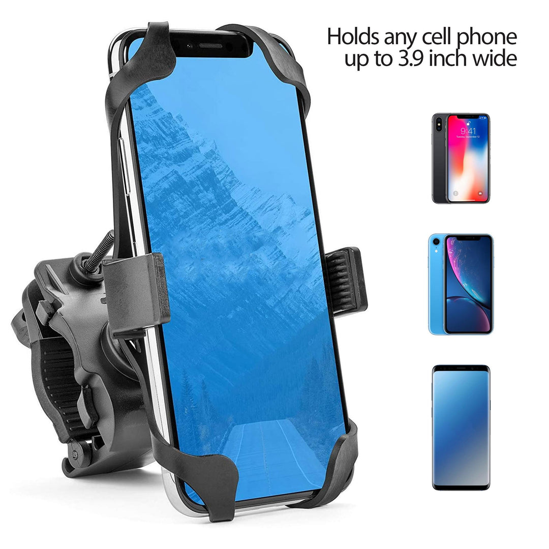 Universal Bike Phone Mount | 360° Rotating Handlebar Holder | Secure Adjustable Smartphone Bicycle Accessory