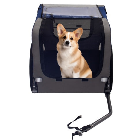Dog Bike Trailer | Mesh Windows & Safety Flag | Comfortable Pet Carrier for Cycling Adventures