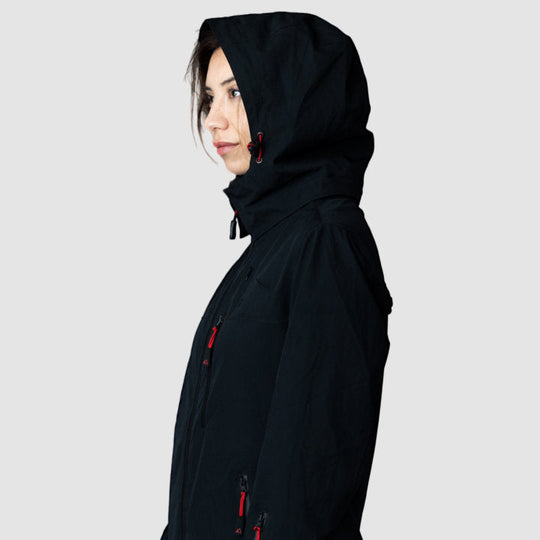 Adventure 2.0 Women’s Black Jacket | Eco-Friendly All-Weather Outerwear | Sustainable Outdoor Adventure Coat