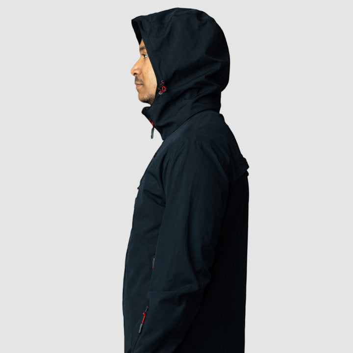 Adventure 2.0 Men’s Black Jacket | Eco-Friendly All-Weather Outerwear | Sustainable Outdoor Adventure Coat