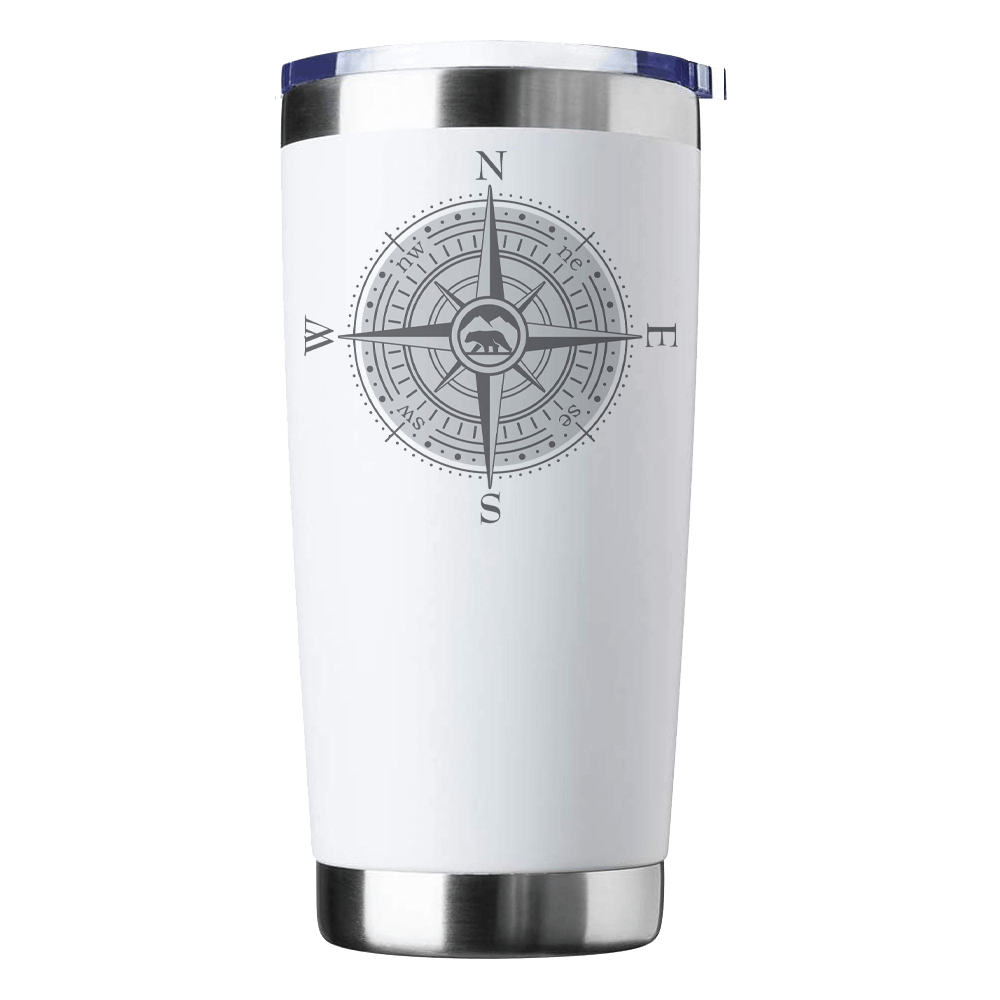 Compass Camping 20oz Insulated Vacuum-Sealed Tumbler | Stainless Steel Travel Mug | Durable Outdoor Adventure Drinkware