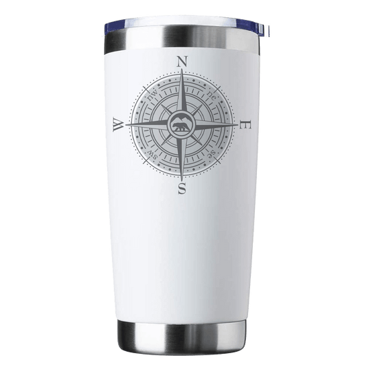 Compass Camping 20oz Insulated Vacuum-Sealed Tumbler | Stainless Steel Travel Mug | Durable Outdoor Adventure Drinkware