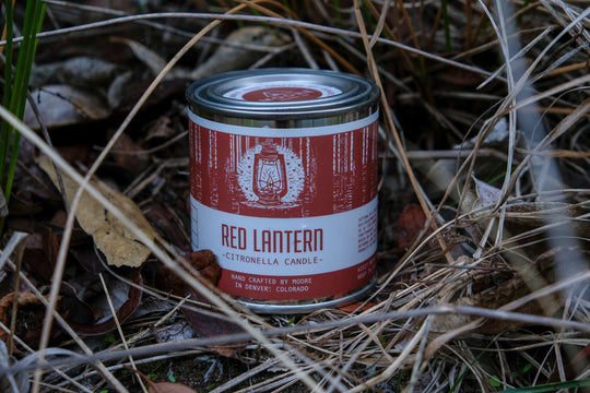 Red Lantern Citronella Candle | Outdoor Insect-Repellent Lantern | Decorative Bug-Protection for Patio & Camping