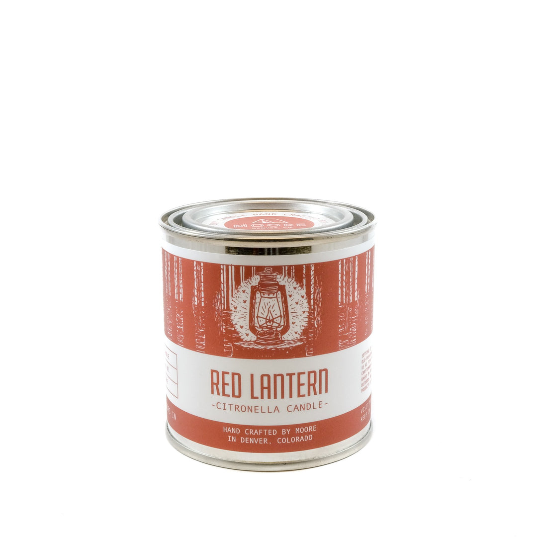 Red Lantern Citronella Candle | Outdoor Insect-Repellent Lantern | Decorative Bug-Protection for Patio & Camping
