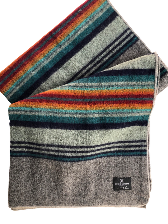 El Viajero Outdoor Reversible Queen Blanket | Handmade Sustainable Throw | Cozy Camping & Home Comfort