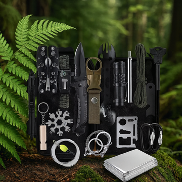 31-Piece Survival Kit – Emergency Gear for Camping, Hiking & Outdoors