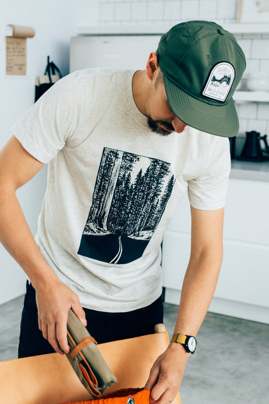 Redwoods T-Shirt | California Forest Graphic Tee | Hand-Printed Unisex Hiking & Nature Shirt